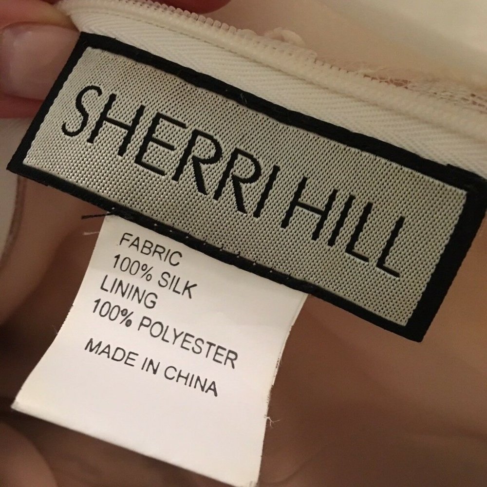 Custom Sherri Hill Couture Ivory Beaded Lace - Picture 12 of 16